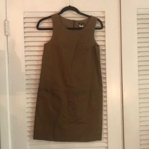 Jcrew brown khaki shift dress